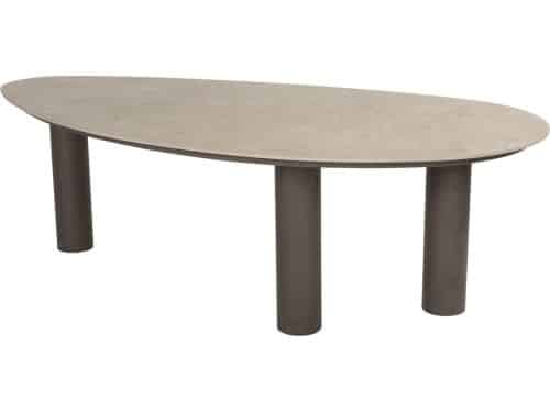 Arizona dining tuintafel 240x130xH75 cm keramiek kiezelvorm 4 Seasons Outdoor