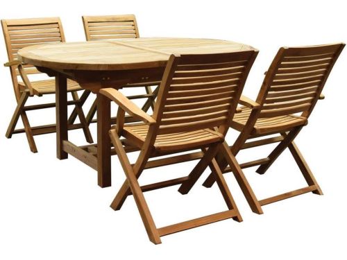 Arona Ovaal uitschuifbare dining tuinset 160-210x100 cm blad 4 cm