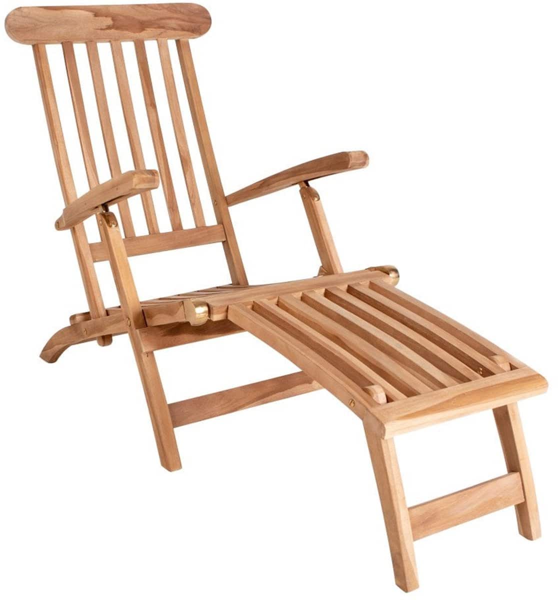 arrecife teak deck chair outdoor lounger patio recliner