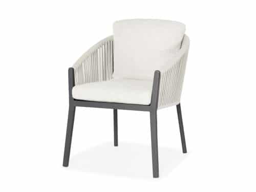 Avero dining tuinstoel fishbone weaving camel sand natural mixed weave / matt royal grey