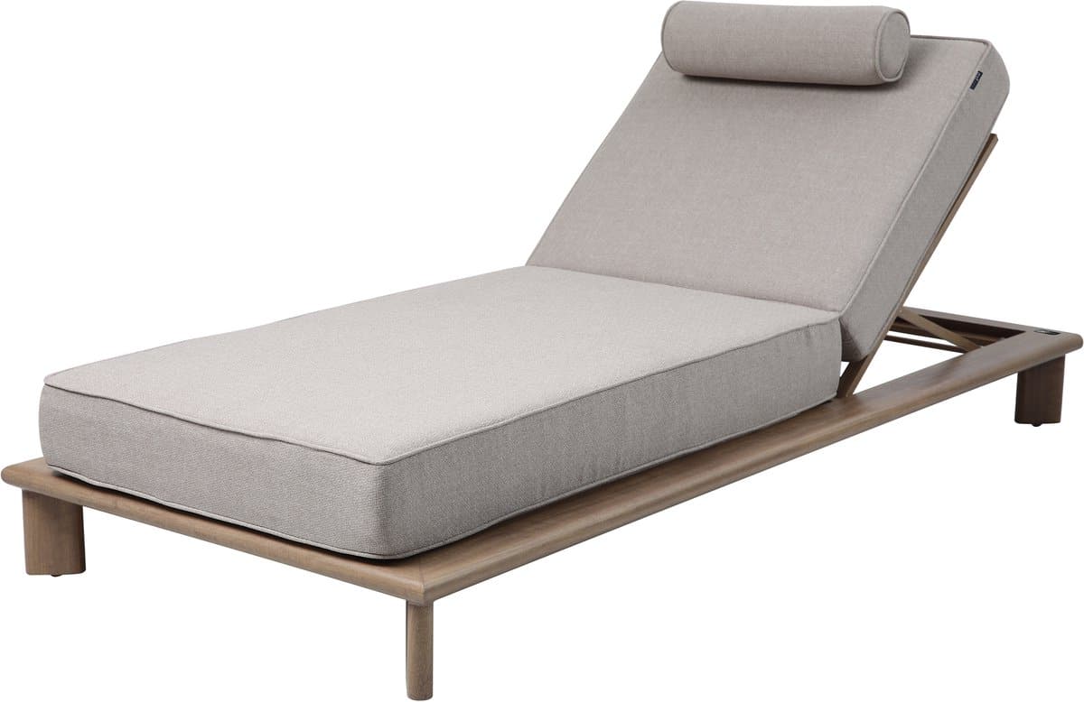 axi blake ligbed houtlook/beige gepoedercoat aluminium frame rugleuning