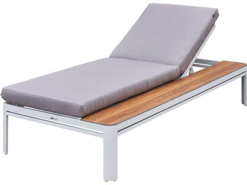 AXI Kira Ligbed met tafel Wit/grijs - Gepoedercoat aluminium frame