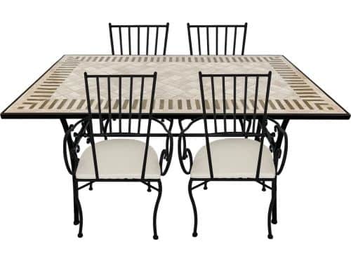 AXI Leonie 5-delige Mozaïek Bistroset Toscaanse Stijl - Metalen frame
