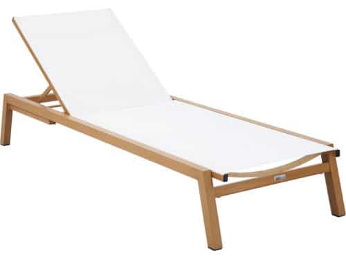 AXI Logan Ligbed Houtlook/crème - Gepoedercoat aluminium frame - Rugleuning