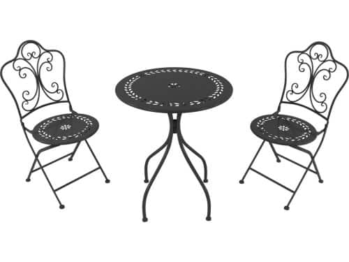 AXI Marilou metalen Bistroset Romantisch Antraciet - Gepoedercoat metalen frame