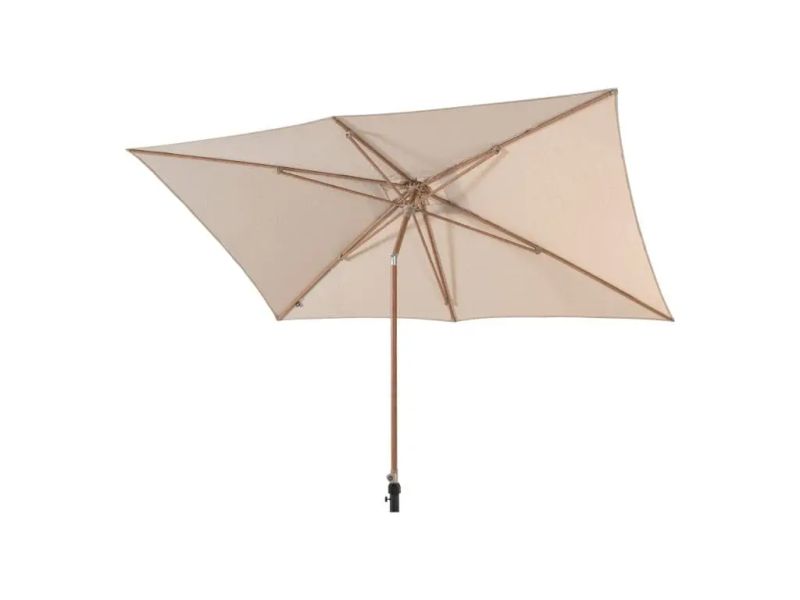 Azzurro 200 x 300 cm. zand met houtlook frame