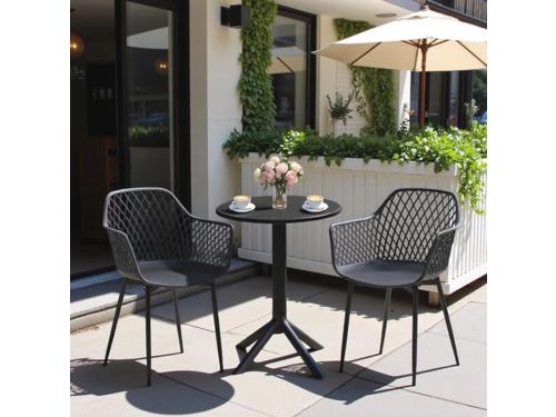 Balkonset voor klein balkon met 2 stoelen en 1 tafel