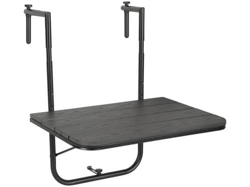 Balkontafel - Inklapbaar - Hangend - Donkergrijs- 60x40x77cm - Vouwtafel