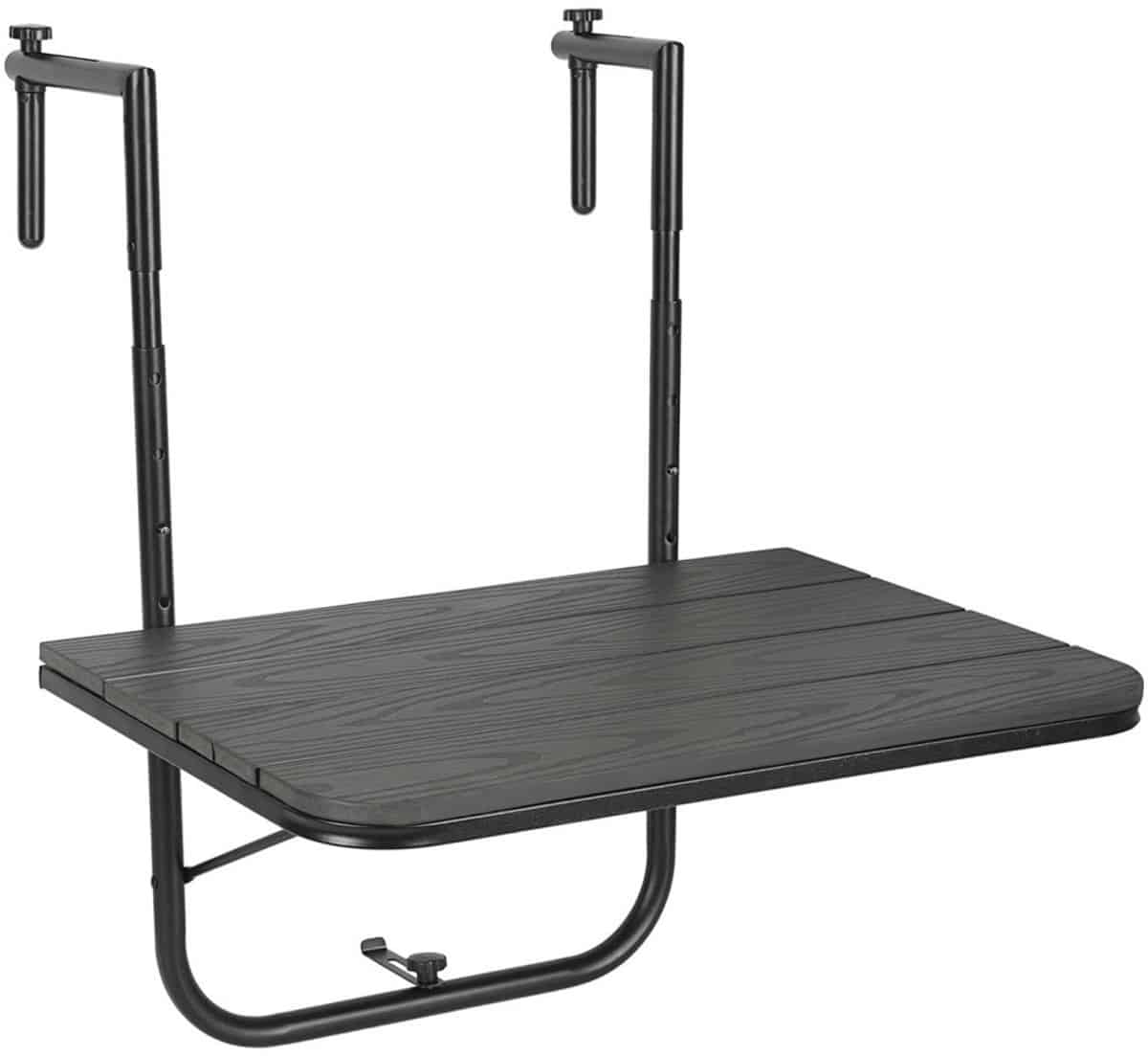 balkontafel inklapbaar hangend donkergrijs 60x40x77cm vouwtafel