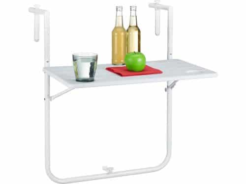 Balkontafel inklapbaar verstelbaar in 3 hoogtes - hangend - kunststof
