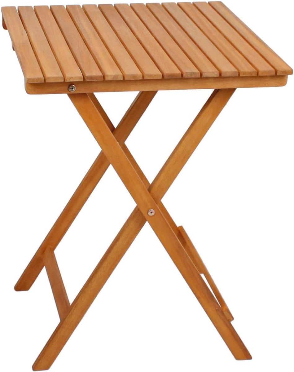 balkontafel van acaciahout bistrotafel, klaptafel, tuintafel 72 x