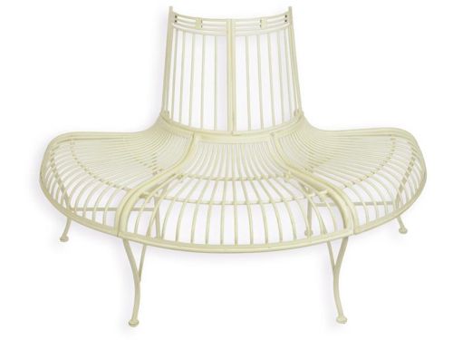 Bankje - Een bankje voor rond een boom - Wit