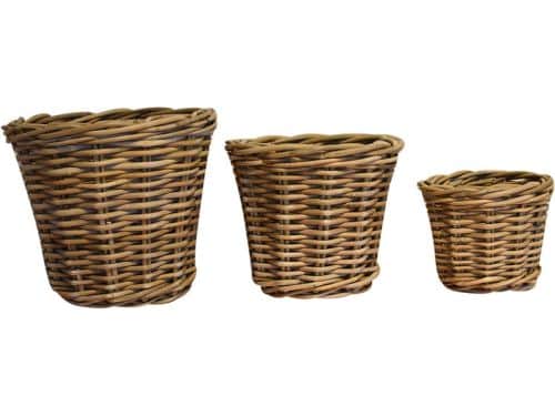 Bao mandenset 18x18xH15 cm, 24x24xH20 cm en 29x29xH25 cm