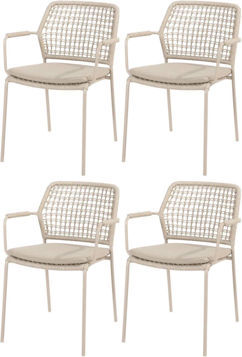 barista dining tuinstoel stapelbaar latte taste 4so set van 4
