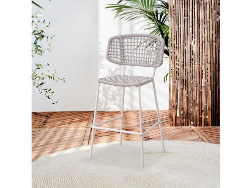 Barkruk buiten Leslie touw wit