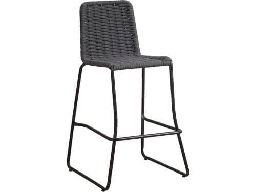 Barkruk Dorotea - Rotan - antraciet/Zwart- Barstoelen buiten of keuken