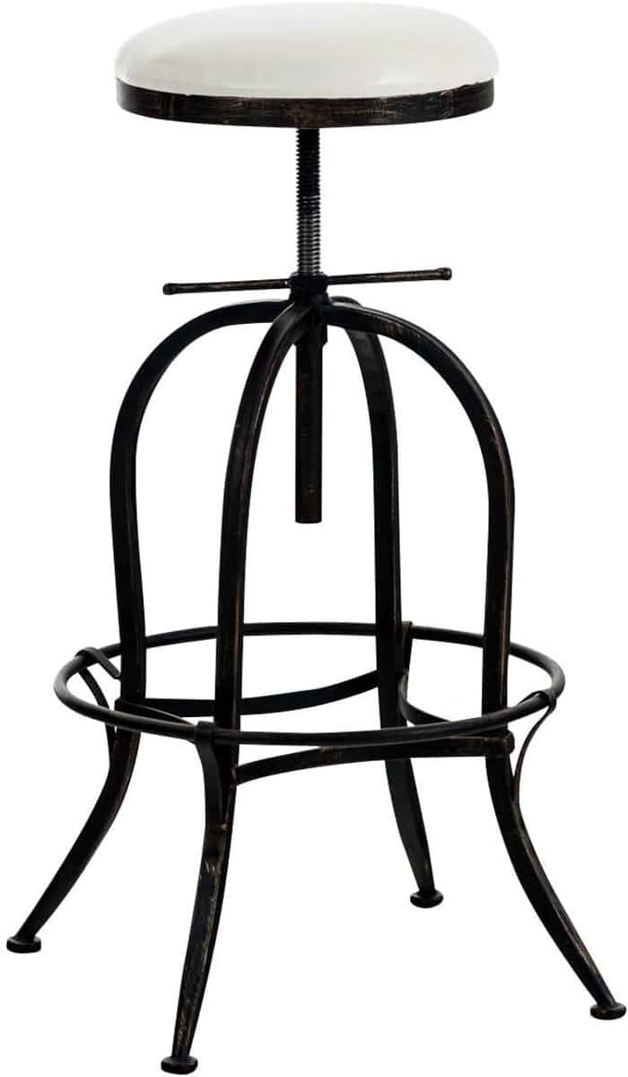 barkruk in industriele look met verstelbare hoogte en zitcomfort