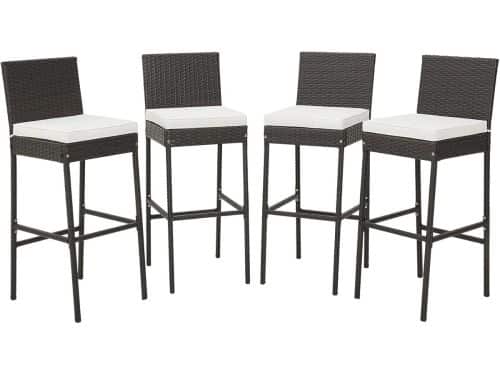 Barkruk met Kussens en Rugleuning - Duurzame Bistrostoelen voor Balkon