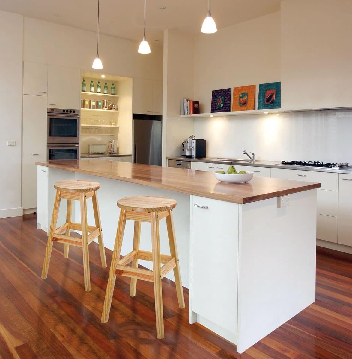 Barkruk met voetensteunen – Hoogte 70,8 cm – Gecertificeerd grenenhout