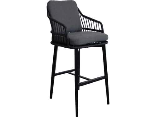 Barstoel Isabel | Black | Rope & Aluminium