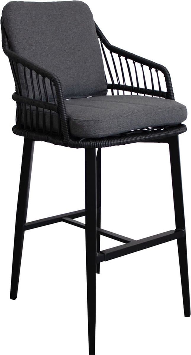 barstoel isabel | black | rope & aluminium