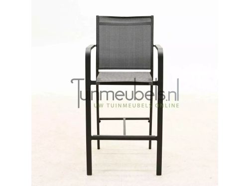 Barstoel Quenza hoog stapelbaar grijs