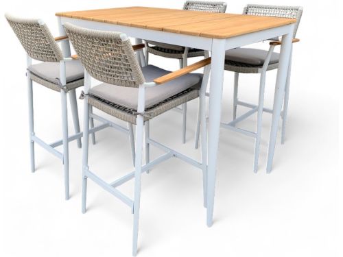 Bartafel Sandro met 4 hoge barstoelen