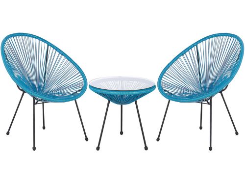 BELIANI ACAPULCO - Bistroset voor 2 - Blauw - PE