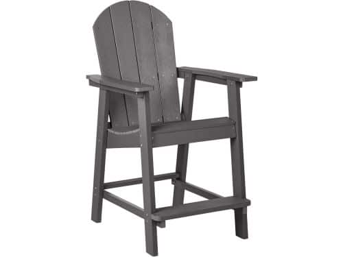 BELIANI ADIRONDACK - Tuin barkruk - Donkergrijs - Kunsthout