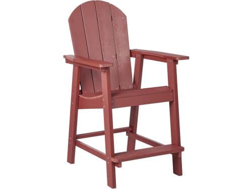 BELIANI ADIRONDACK - Tuin barkruk - Donkerrood - Kunsthout