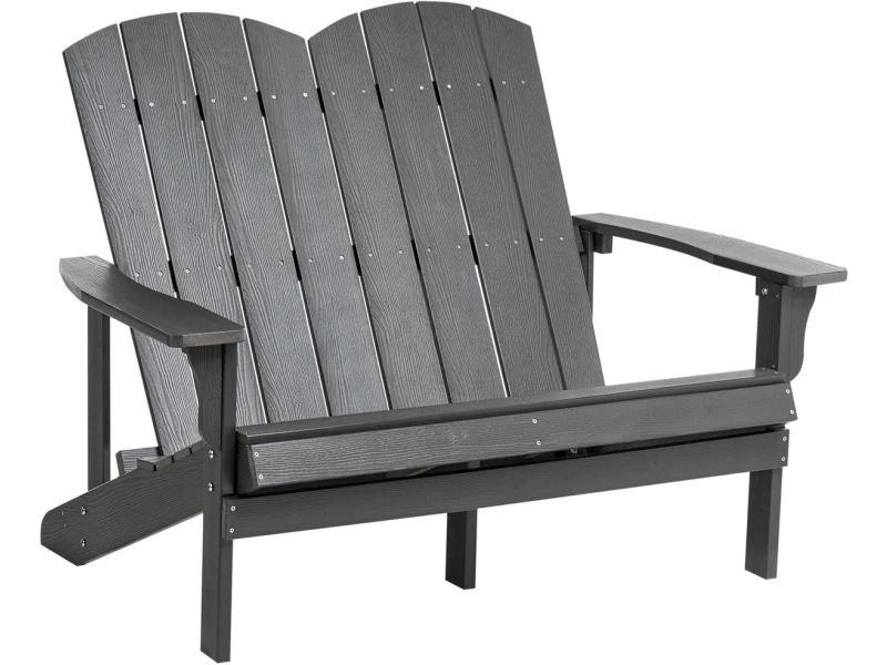 BELIANI ADIRONDACK - Tuinbank - Donkergrijs - Kunsthout