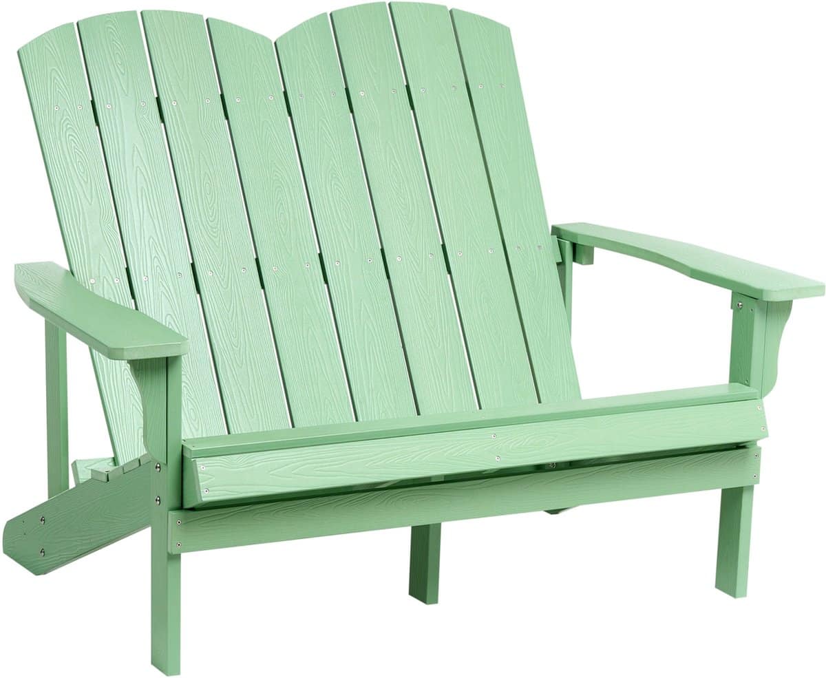 beliani adirondack tuinbank lichtgroen kunsthout