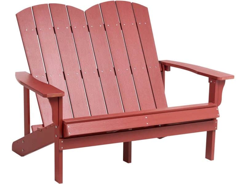 BELIANI ADIRONDACK - Tuinbank - Rood - Kunsthout