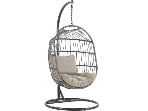 BELIANI ALBA - Hangstoel - Taupe - PE rotan