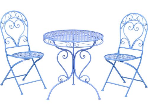 BELIANI ALBINIA - Bistroset voor 2 - Blauw - Metaal