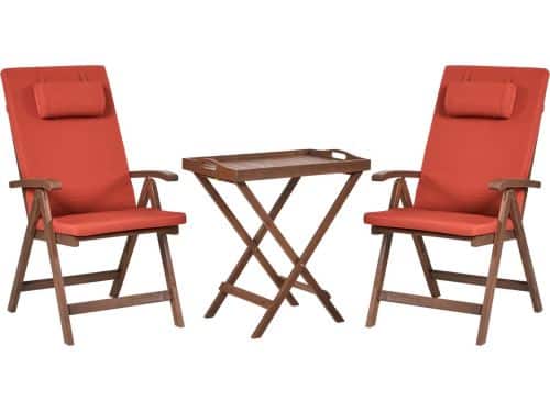 BELIANI AMANTEA PREMIUM - Bistroset - Rood - Acaciahout