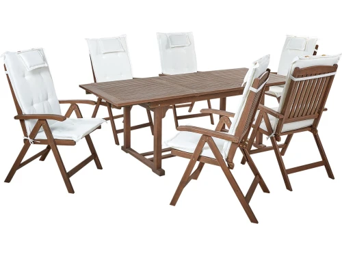 BELIANI AMANTEA - Tuinset voor 6 - Gebroken wit