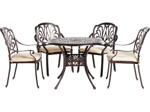 BELIANI ANCONA - Tuinset voor 4 - Bruin - Aluminium