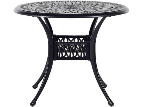 BELIANI ANCONA - Tuinset voor 4 - Zwart - Aluminium