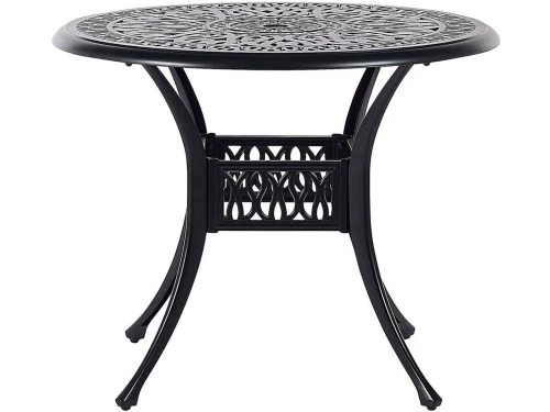 BELIANI ANCONA - Tuinset voor 4 - Zwart - Aluminium