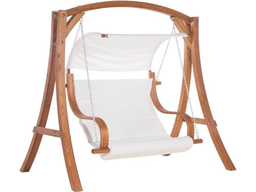 BELIANI APRILIA - Schommelbank - Crème - Larikshout