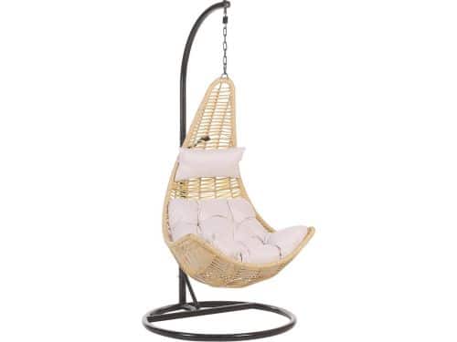 BELIANI ATRI - Hangstoel met standaard - Natuurlijk - PE