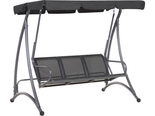 BELIANI BOGART - Schommelbank - Zwart - Mesh