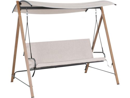 BELIANI BONAGIA - Schommelbank - Beige - Staal