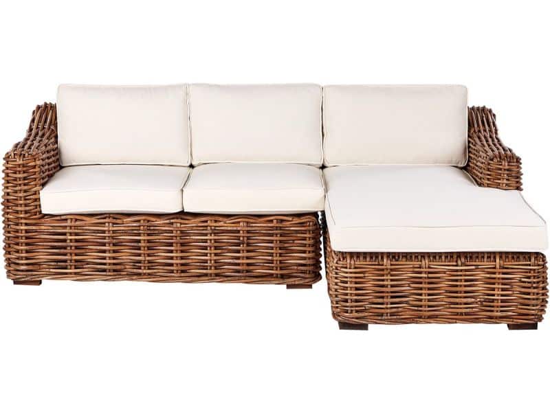 BELIANI BRIATICO - Tuinbank - Gebroken wit - Rotan