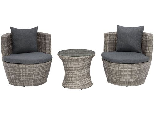 BELIANI CAPRI - Bistroset voor 2 - Donkergrijs - PE