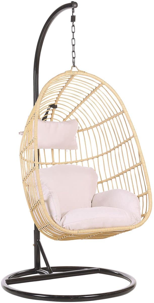 beliani casoli hangstoel natuurlijk 97 cm