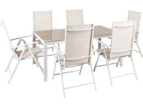 BELIANI CATANIA - Tuinset voor 6 - Beige - Aluminium