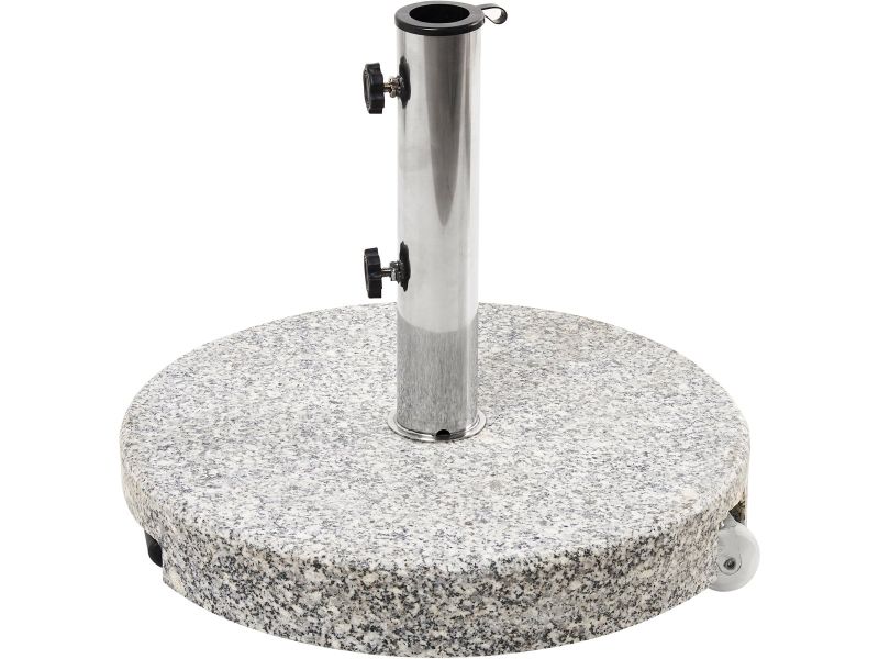 BELIANI CERZETO - Parasolvoet rond - Grijs - Graniet