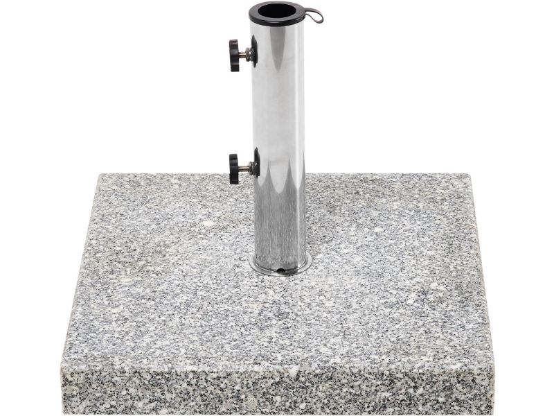 BELIANI CERZETO - Parasolvoet vierkant - Grijs - Graniet